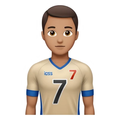 Number 7 Printed Athlete sticker