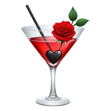 🍸+🍹+🖤+🌹 sticker