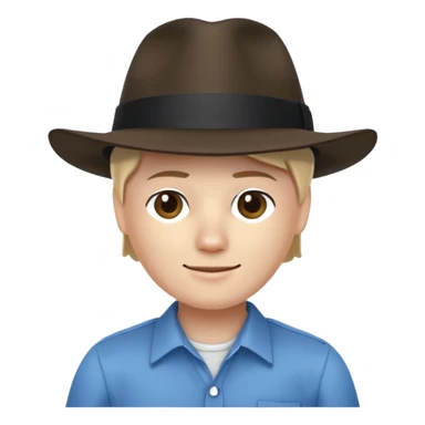 A roblox noob with a fedora hat sticker