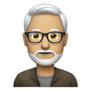 men white glasses progamming sticker