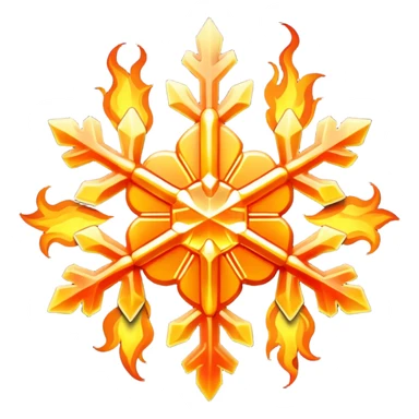 fiery snowflake sticker