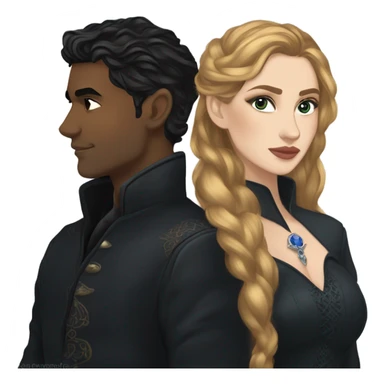 Feyre and Rhysand sticker