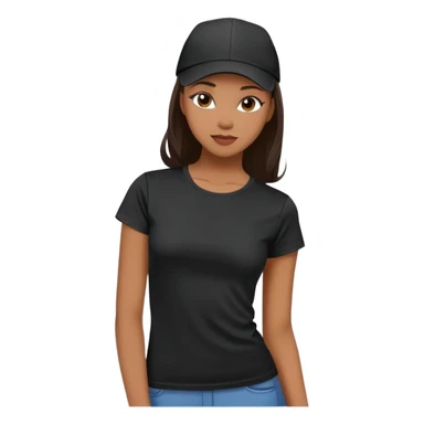 black women's t-shirt with round neck and short cap sleeves, fitted feminine cut, only the garment, isolated on white background, no model sticker