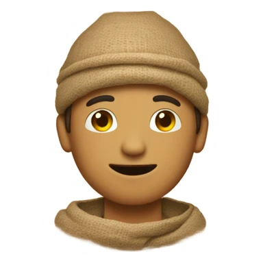 Guy wearing a burlap sack  sticker