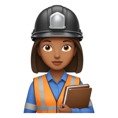 podrias hacer un emoji que represente a una mujer que trabaja de siso (seguridad y salud en el trabajo) sticker