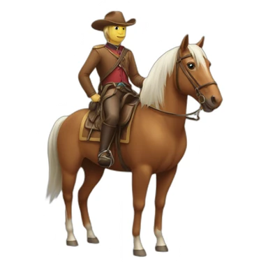 Caca sur un cheval sticker