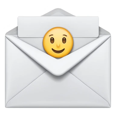 an envelope with a folded paper sticker