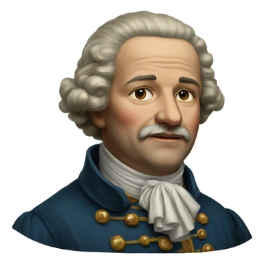 photorealistic German XVIII century sticker