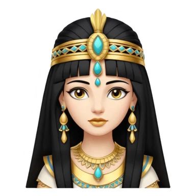 long hair, cleopatra sticker