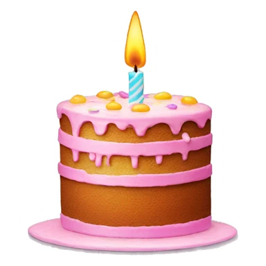 cake with a candle, Easter sticker