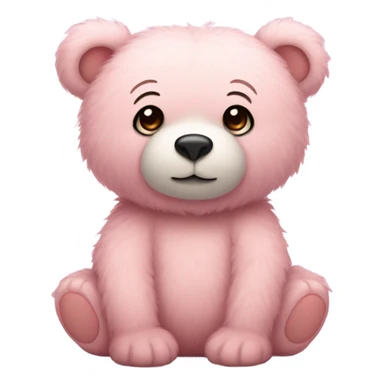 light pink bear  sticker