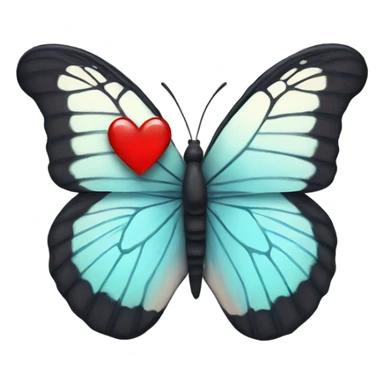 butterfly with broken heart sticker