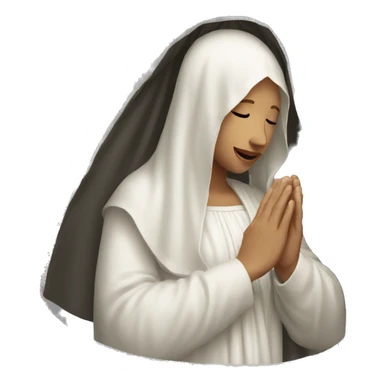 The Virgin continues to hold the veil in her hands sticker