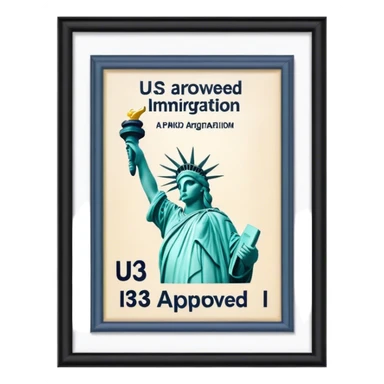 U.S. Immigration "I-130 Approved" sticker