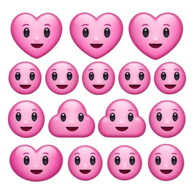 Pink emojis sticker