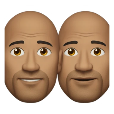 The Rock (Dwayne Johnson) face sticker