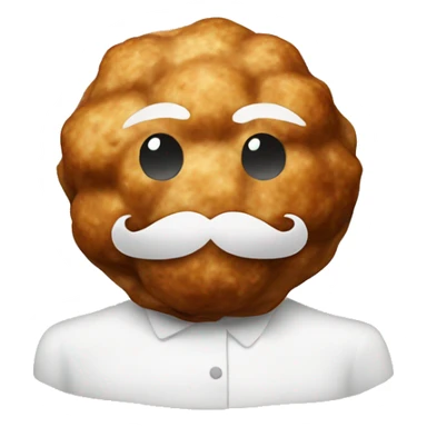 swedish meatball with mustache sticker