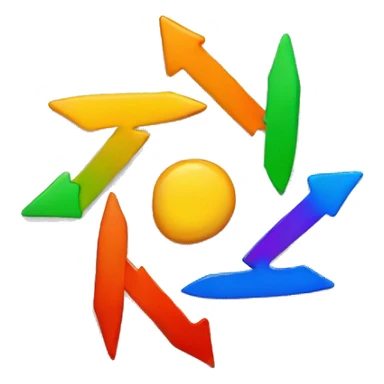 Colorful arrows in a circle sticker