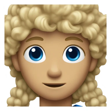 Scout boy with blue eyes and curly blond hair sticker