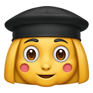 Siyah şapka sticker