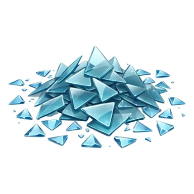 glass shattered on ground sticker