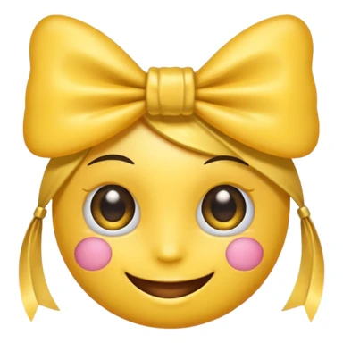 Make a emoji whit lashes and a bow sticker
