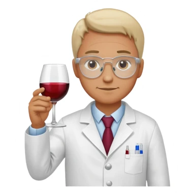 Man making wine in lab sticker