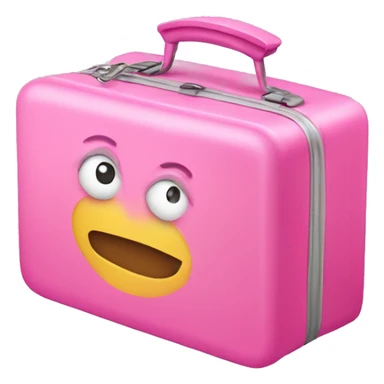 a lunchbox that is pink sticker