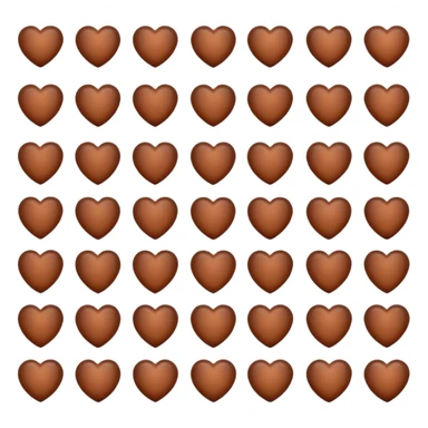 Neutral brown hearts from light to dark sticker