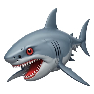 Ein riesiger hai mit spinnen Beinen und 14 Augen  sticker