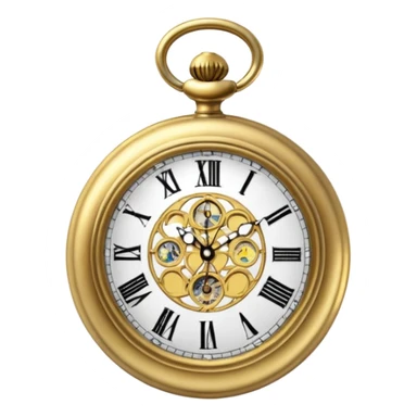 antique gold pocket watch sticker