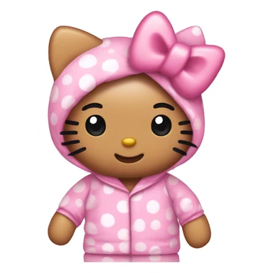 Hello kitty wearing pink pj sticker
