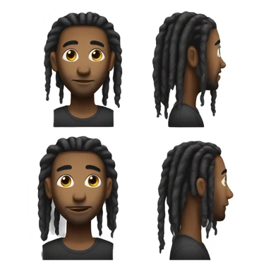 A bigback with dreads that is tall sticker