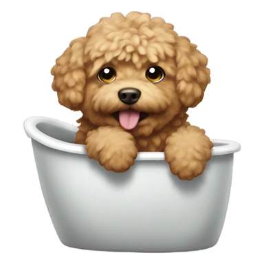 Poochon having a poo sticker