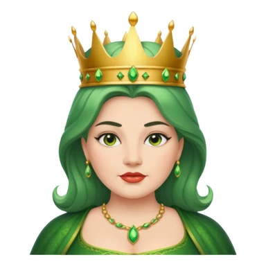 Green queen larger women sticker