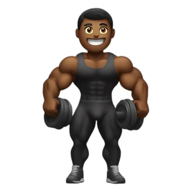 black bodybuilder with megaphone sticker