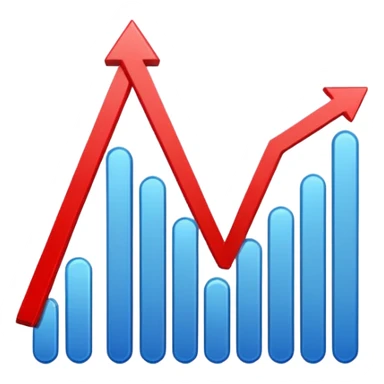 graph with line going down and the line being red sticker
