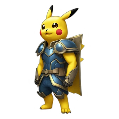 pikachu svec le casque de l’armure d’or des gemeaux sticker