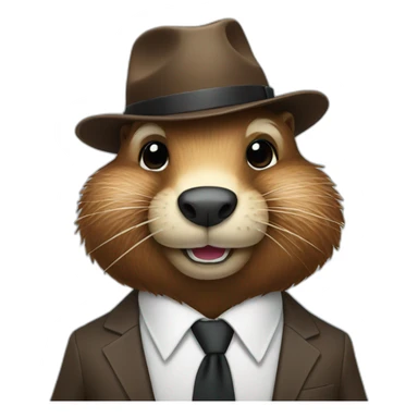 Beaver in suit sticker