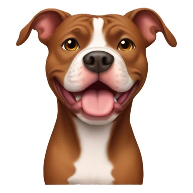 Brown pitbull who loves his mommy sticker