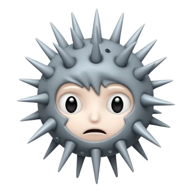  sad virus with many spike sticker