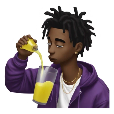 Playboi carti drinking grape juice sticker