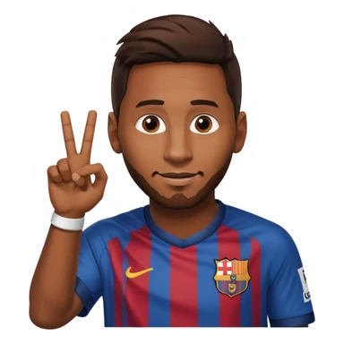 Un emojin de Messi making an "okay" sign with his hand sticker