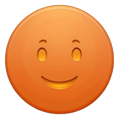 orange circle with subtle shading sticker