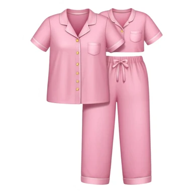 only a pink blouse and pants pijama without a girl, straightened up. Without any person sticker