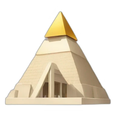 luxor hotel with a white triangle sticker