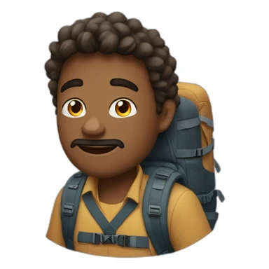 seomone who's hiking a beautiful mountain sticker