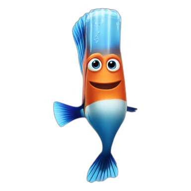 Pez dori de Nemo bailando sticker