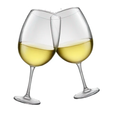 2 white wine glasses cheers sticker
