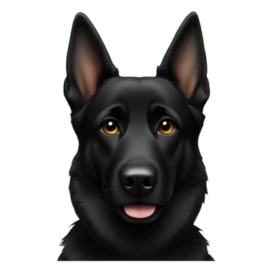 Black German Shepard  sticker